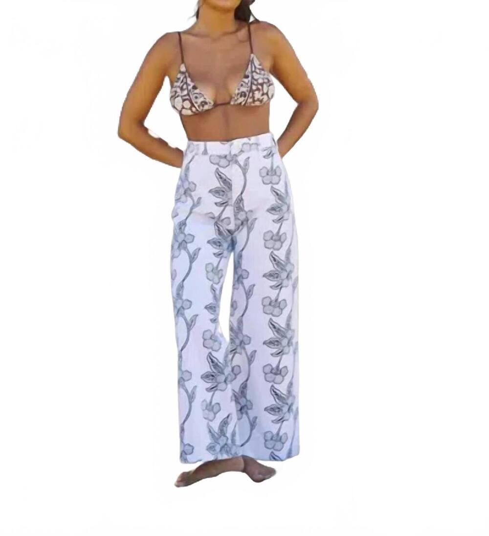 NEW SZ BLOCKPRINTS disco wide leg pants in orchid